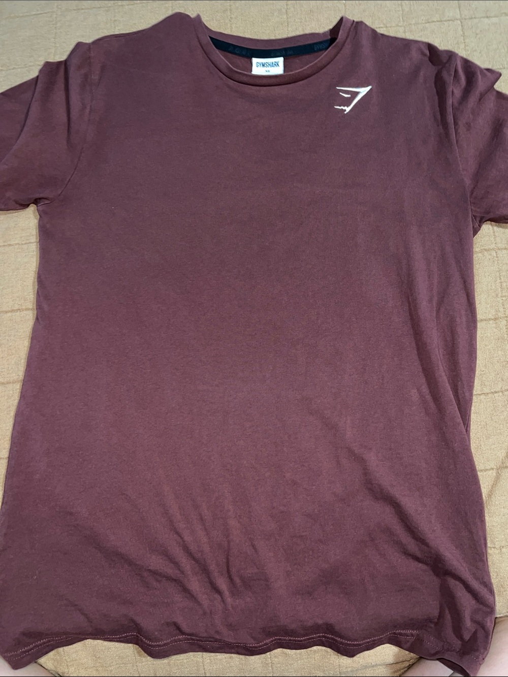 Gymshark Men's Deep Burgundy Short Sleeve Crew Tee